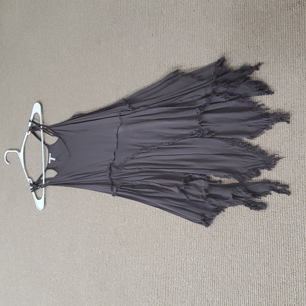 Free People brown/gray boho dress small